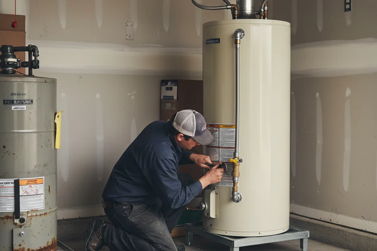 Water heater and shutoff valve replacement in Union Point